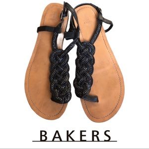 BAKERS | Black braided sandals